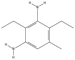 Chemical structure of Diethyltoluenediamine