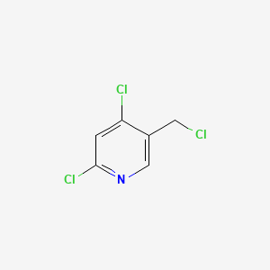Chemical structure of 2,4-Dichloro-5-(chloromethyl)pyridine