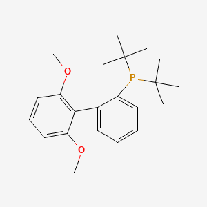 Chemical structure of 2-(Di-tert-butylphosphino)-2',6'-dimethoxybiphenyl