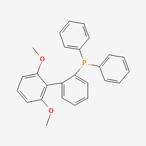 Chemical structure of (2',6'-Dimethoxy-[1,1'-biphenyl]-2-yl)diphenylphosphine