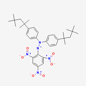 Chemical structure of 2,2-Di(4-tert-octylphenyl)-1-picrylhydrazyl, free radical