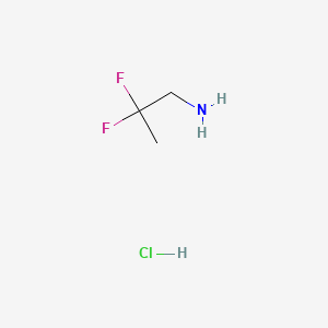 Chemical structure of 2,2-Difluoropropan-1-amine hydrochloride