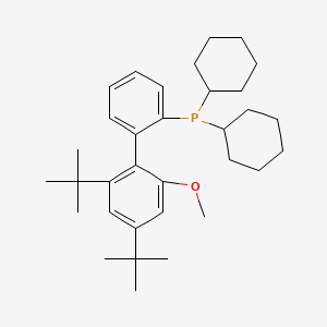 Chemical structure of 2-Dicyclohexylphosphino-2''-methoxy-4'',6''-di-t-butyl-1,1''-biphenyl