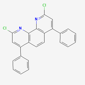 Chemical structure of 2,9-Dichloro-4,7-diphenyl-1,10-phenanthroline