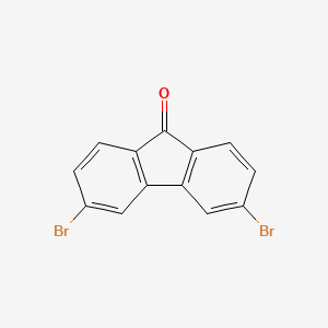 Chemical structure of 3,6-Dibromo-9H-fluoren-9-one