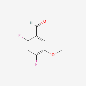 Chemical structure of 2,4-Difluoro-5-methoxybenzaldehyde