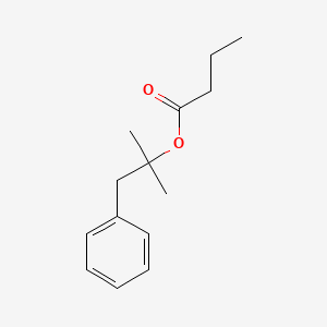 Chemical structure of 1,1-Dimethyl-2-phenylethyl butyrate
