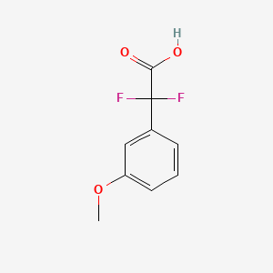 Chemical structure of 2,2-difluoro-2-(3-methoxyphenyl)acetic acid
