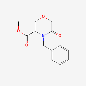 Chemical structure of Methyl (S)-4-Benzyl-5-oxomorpholine-3-carboxylate