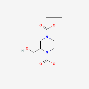 Chemical structure of 1,4-Bis(Boc)-2-piperazinemethanol