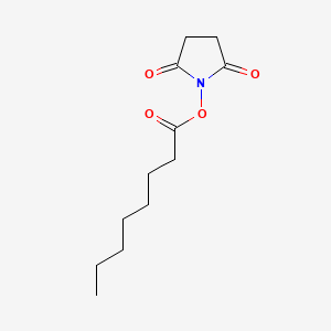 Chemical structure of 2,5-Dioxopyrrolidin-1-yl octanoate