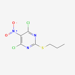 Chemical structure of 4,6-Dichloro-5-nitro-2-propylthiopyrimidine