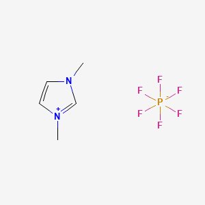 Chemical structure of 1,3-dimethylimidazolium hexafluorophosphate