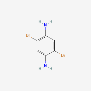 Chemical structure of 2,5-Dibromobenzene-1,4-diamine