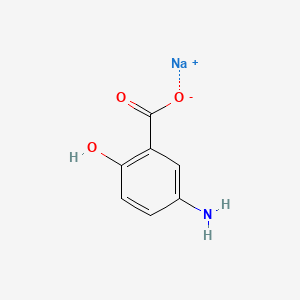 Chemical structure of Sodium 5-Amino-2-hydroxybenzoate