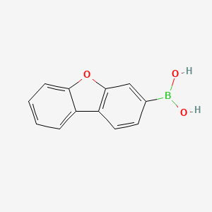 Chemical structure of Dibenzo[b,d]Furan-3-Ylboronic Acid