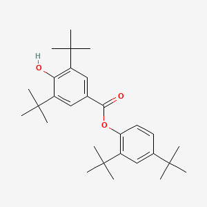 Chemical structure of 2,4-Di-tert-butylphenyl 3,5-di-tert-butyl-4-hydroxybenzoate