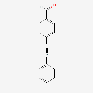 Chemical structure of 4-(Phenylethynyl)benzaldehyde