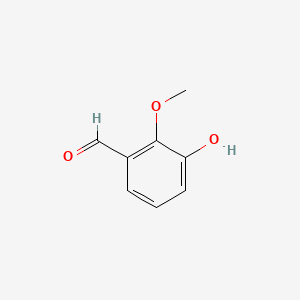 Chemical structure of 3-Hydroxy-2-methoxybenzaldehyde