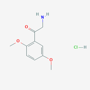 Chemical structure of 2-Amino-2’,5’-dimethoxyacetophenone Hydrochloride