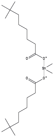 Chemical structure of Dimethyldineodecanoatetin
