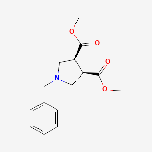 Chemical structure of cis-Dimethyl 1-benzyl-3,4-pyrrolidinedicarboxylate