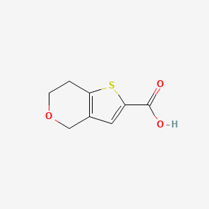 Chemical structure of 4H,6H,7H-thieno(3,2-c)pyran-2-carboxylic acid