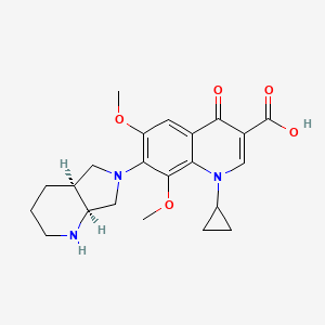 Chemical structure of 6,8-Dimethoxy Moxifloxacin Hydrochloride
