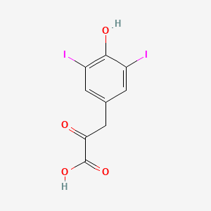 Chemical structure of Hydroxydiiodophenylpyruvic acid
