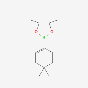 Chemical structure of 4,4-(Dimethylcyclohexen-1-yl)boronic acid pinacol ester