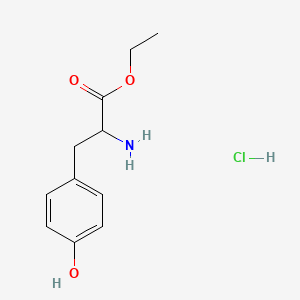 Chemical structure of DL-Tyrosine ethyl ester hydrochloride