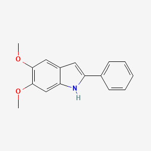 Chemical structure of 5,6-Dimethoxy-2-phenylindole