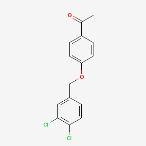 Chemical structure of 1-{4-[(3,4-Dichlorobenzyl)oxy]phenyl}-1-ethanone