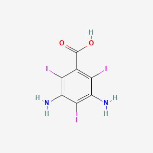 Chemical structure of 3,5-Diamino-2,4,6-triiodobenzoic Acid