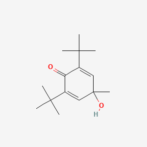 Chemical structure of 2,6-Di(tert-butyl)-4-hydroxy-4-methyl-2,5-cyclohexadien-1-one