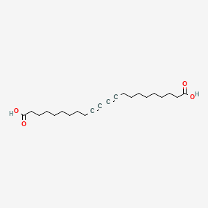 Chemical structure of 10,12-Docosadiynedioic acid