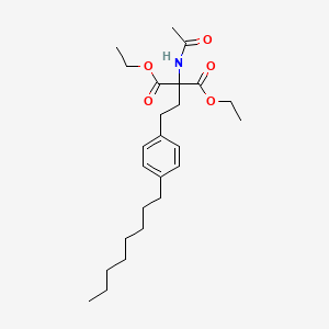 Chemical structure of Diethyl 2-Acetamido-2-[2-(4-octylphenylethyl)malonate