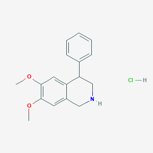 Chemical structure of 6,7-dimethoxy-1-phenyl-1,2,3,4-tetrahydronaphthalene