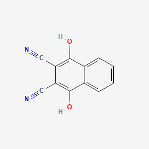 Chemical structure of 1,4-Dihydroxy-2,3-naphthalenedicarbonitrile
