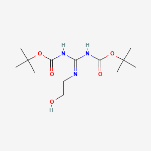 Chemical structure of 1,3-Di-Boc-2-(2-hydroxyethyl)guanidine
