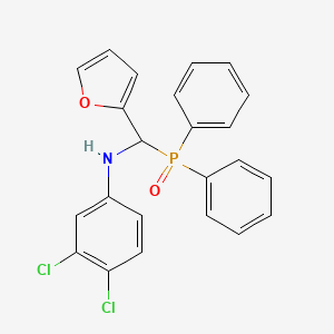 Chemical structure of 3,4-Dichloro-N-[(diphenylphosphoryl)(fur-2-yl)methyl]aniline