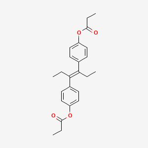 Chemical structure of Diethylstilbestrol dipropionate