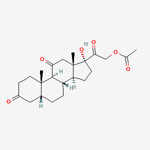 Chemical structure of 5β-Dihydrocortisone acetate 21-acetate