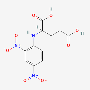 Chemical structure of DNP-DL-glutamic acid