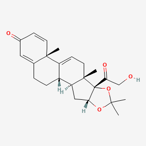 Chemical structure of 9-Desfluoro-11-dehydroxy-9(11)-ene Triamcinolone Acetonide