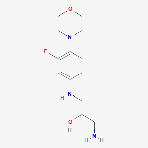 Chemical structure of Desacetyl-N,O-descarbonyl linezolid