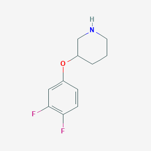 Chemical structure of 3-(3,4-Difluorophenoxy)piperidine