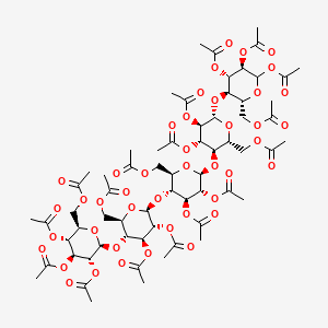 Chemical structure of D-Cellopentose Heptadecaacetate