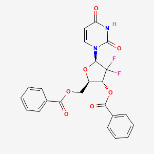 Chemical structure of 2′,2′-Difluoro-2′-deoxyuridine 3′,5′-Dibenzoate