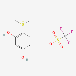 Chemical structure of Dimethyl-2,4-dihydroxyphenylsulfonium triflate